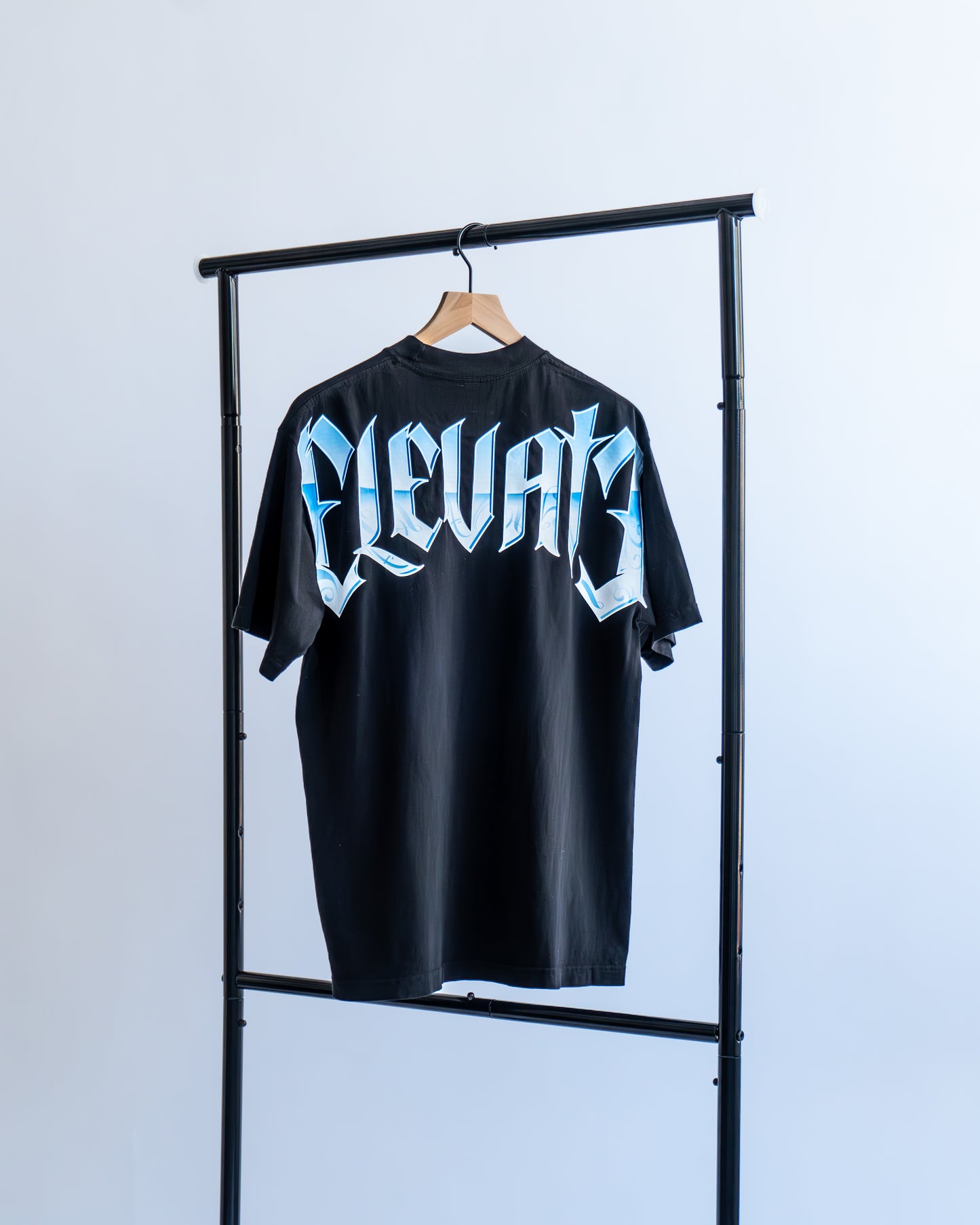 Black Founder's Tee - Blue Logo
