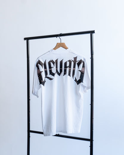 White Founder's Tee - Blue Logo