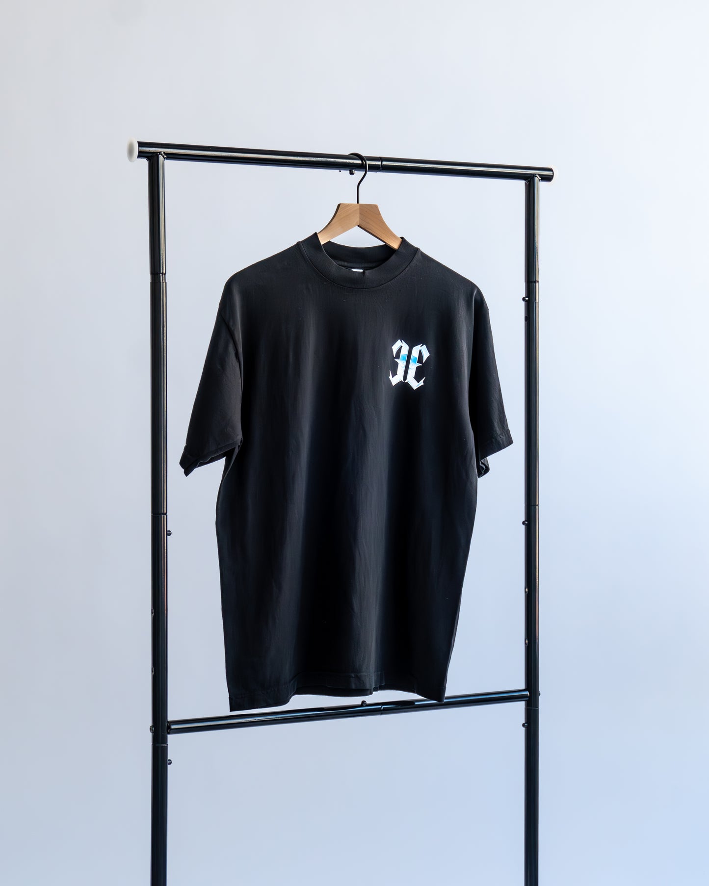 Black Founder's Tee - Blue Logo