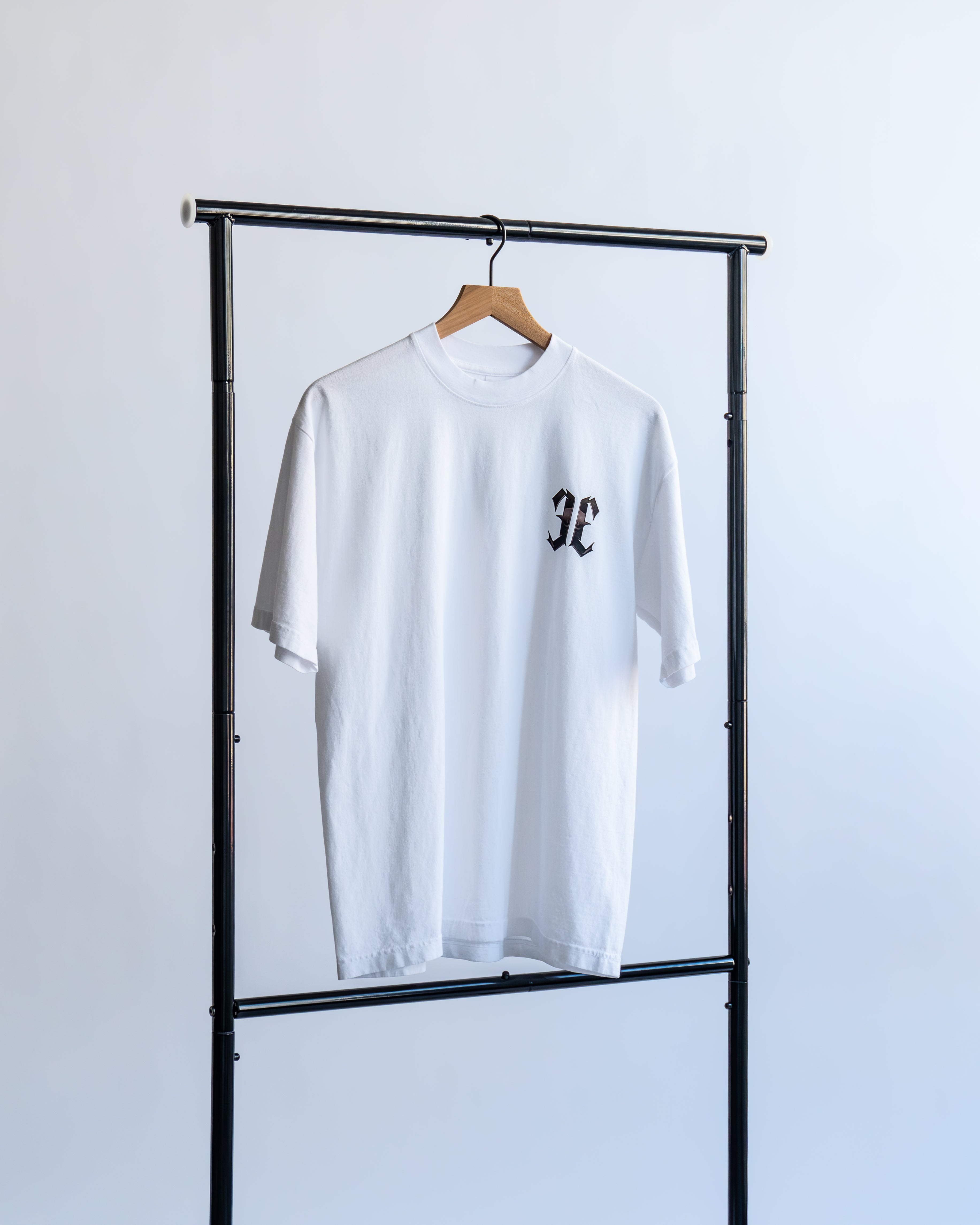 White Founder's Tee - Blue Logo
