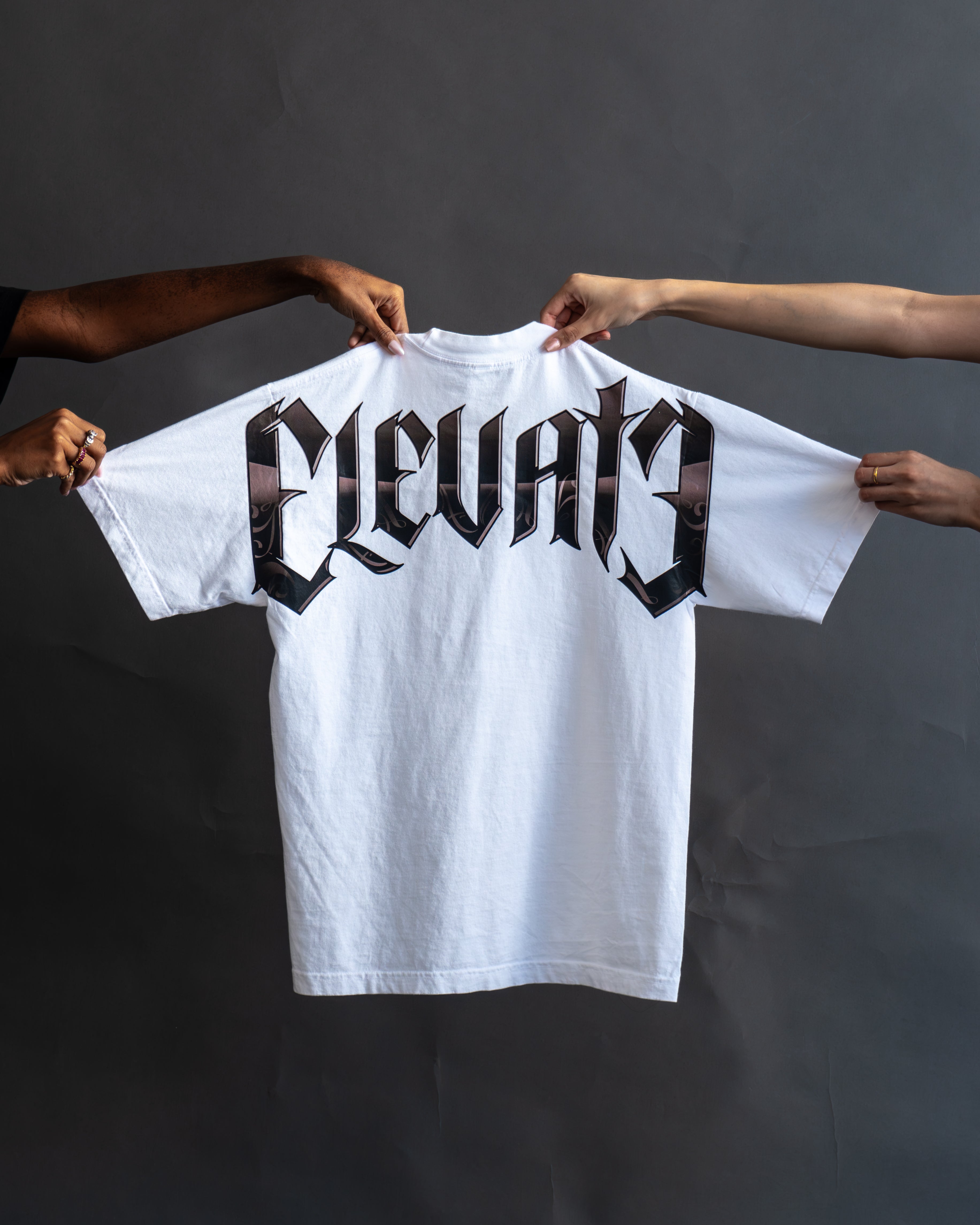 White Founder's Tee - Blue Logo
